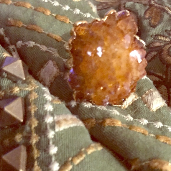 Raw Citrine, Crystal Cluster, Geo Ring, Lux Divine - Picture 4 of 8